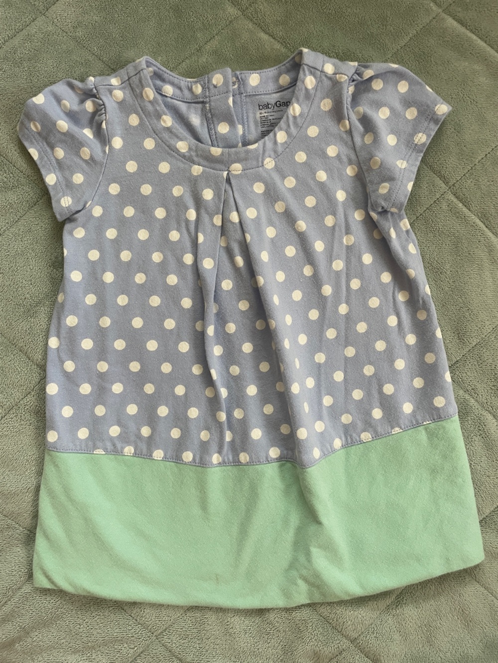 GAP Girls Polka Dot Blue and Mint Dress